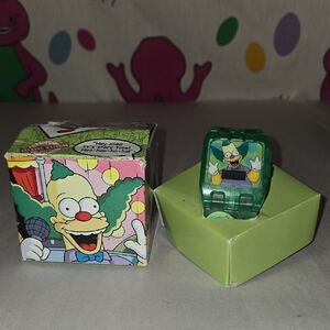 The Simpsons Krusty The Clown 2002 Wrist Watch - Burger King Animated With Box